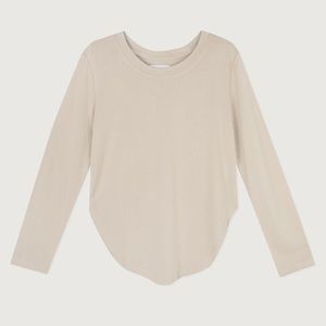 Oak + Fort long sleeve top with curved hem